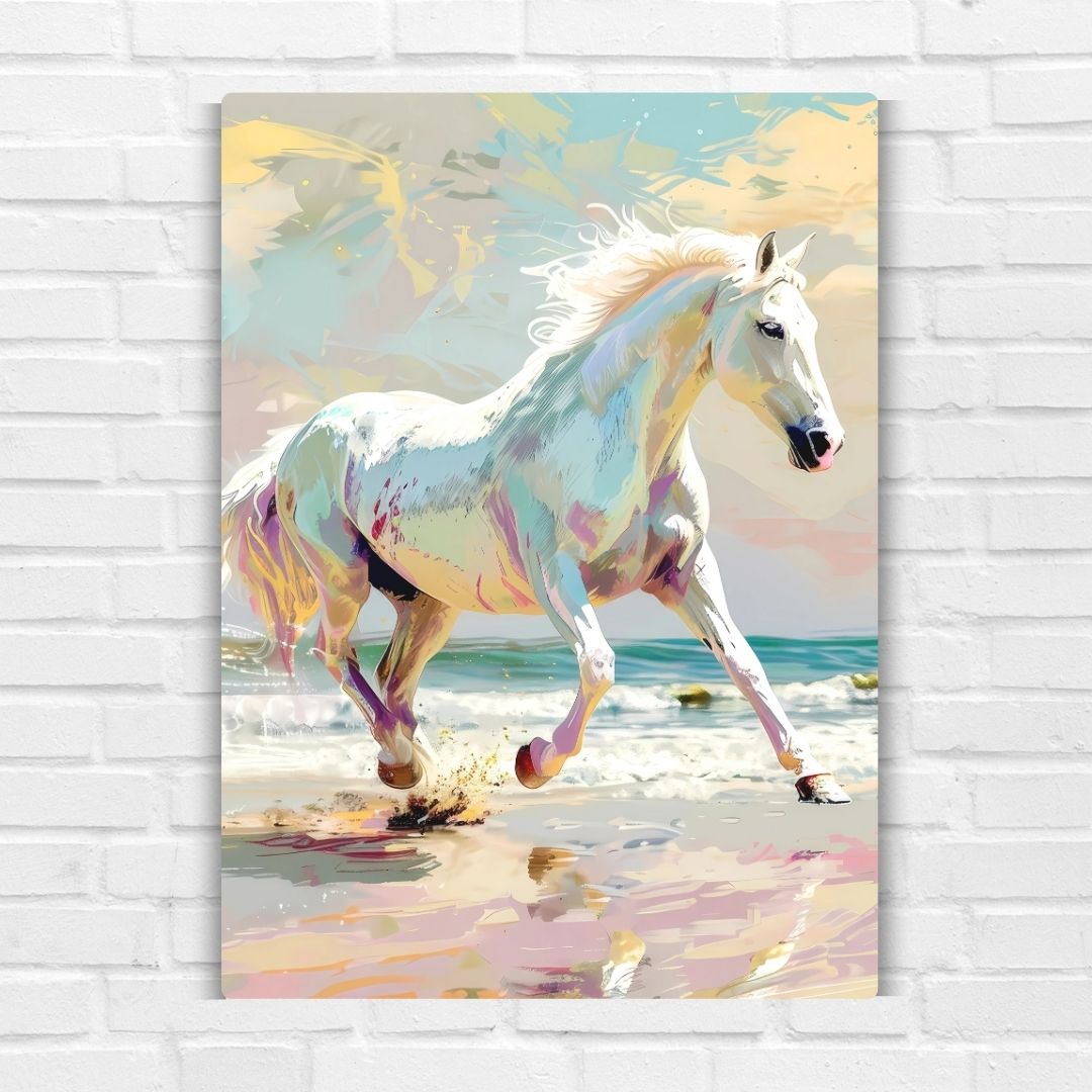 Pastel Horse Metal Poster