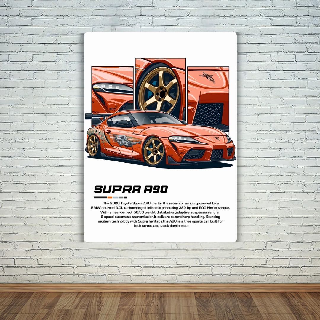 Supra A90 Metal Poster