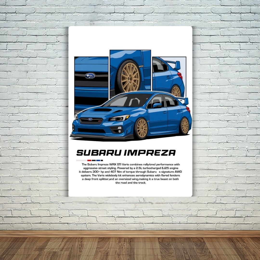 Subaru Impreza Metal Poster