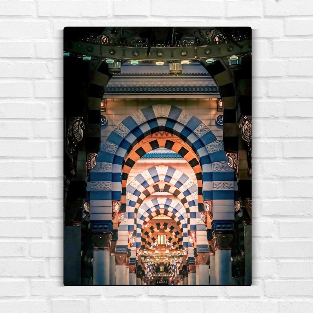 Arches of Masjid Nabawi (S.A.W.) Metal Poster