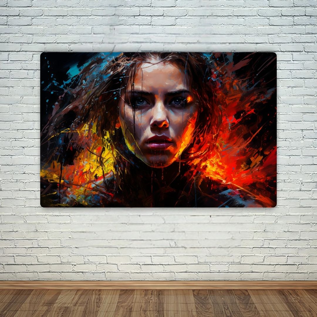Black Widow's Gaze Metal Poster
