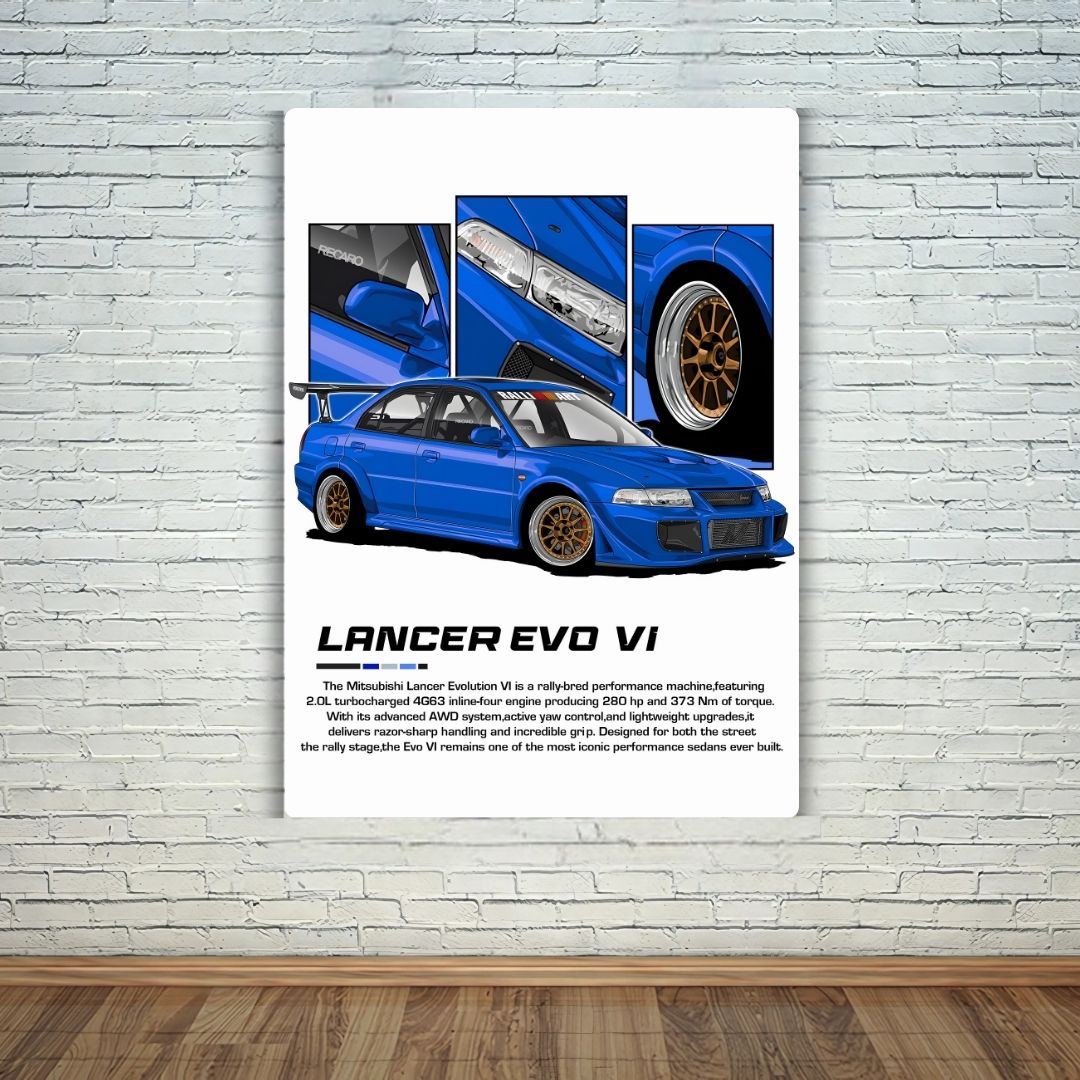 Lancer EVO VI Metal Poster