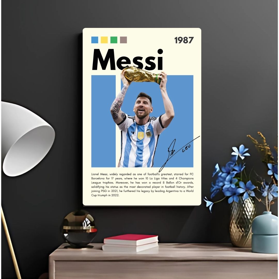 The Champion Messi Metal Poster