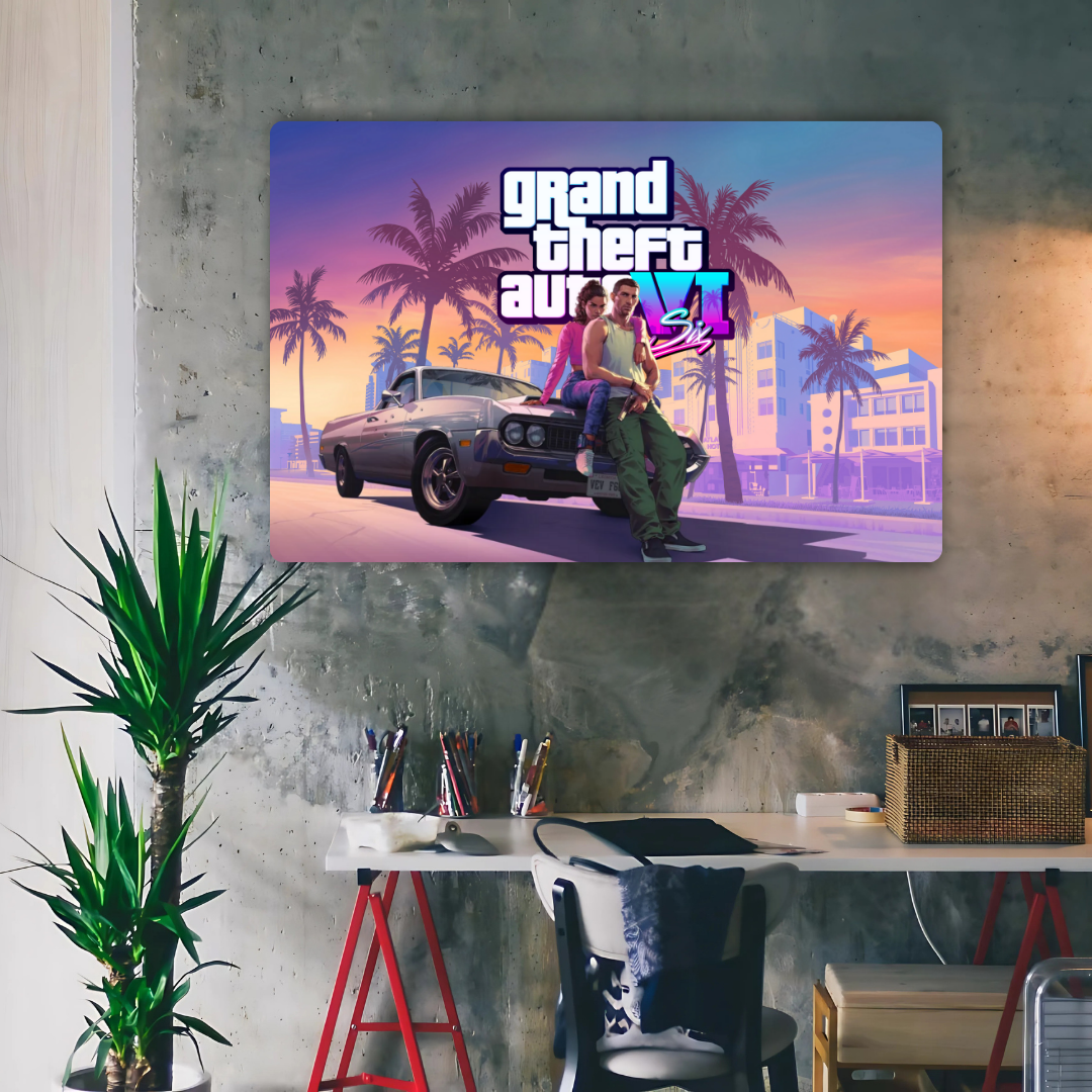 Grand Theft Auto VI Metal Poster