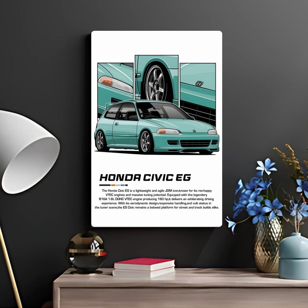 Honda Civic EG Metal Poster