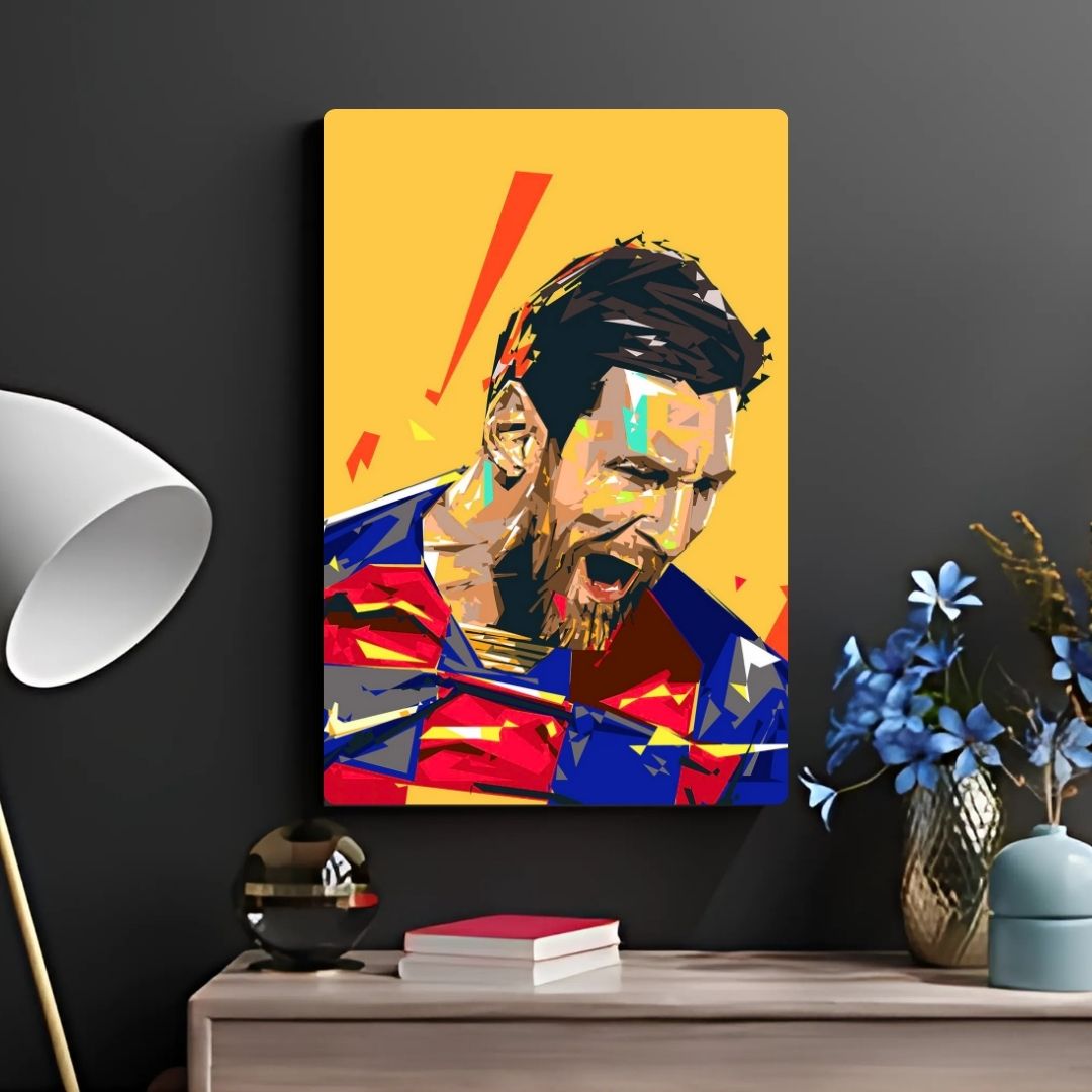 Messi The Goat Metal Poster