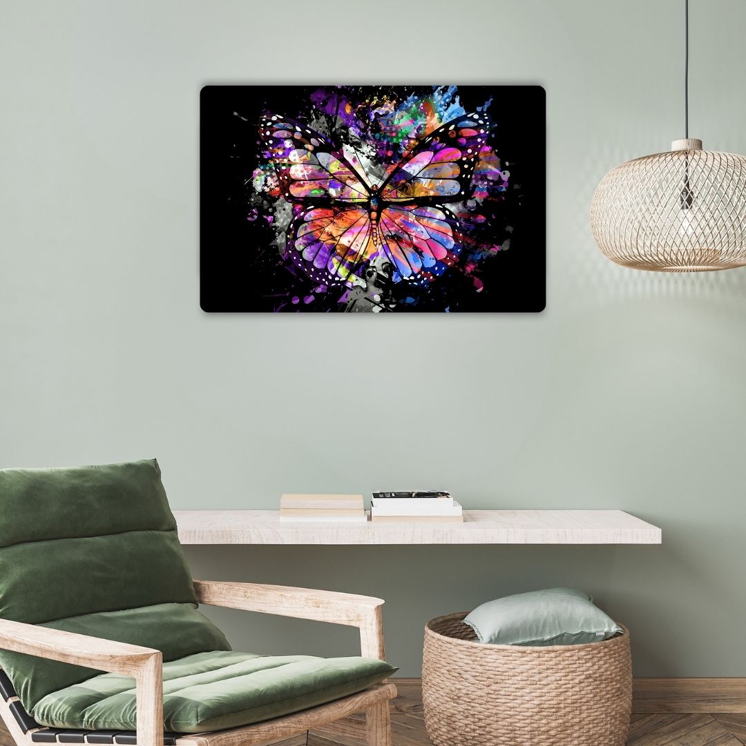 Abstract butterfly Metal Poster