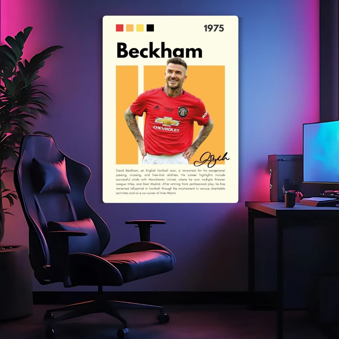 David Beckham Metal Poster