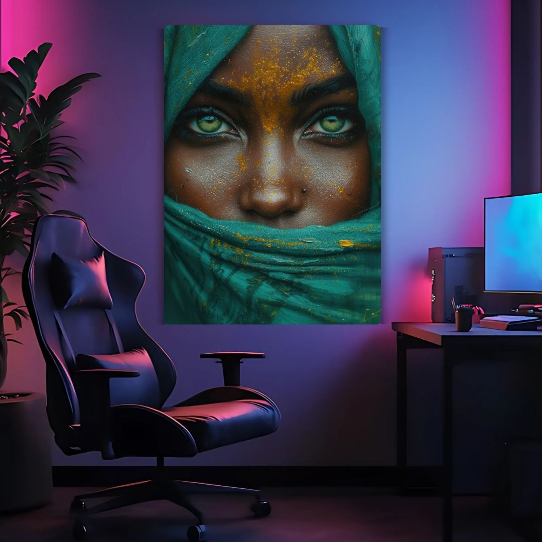 Mystical Glance Girl Metal Poster