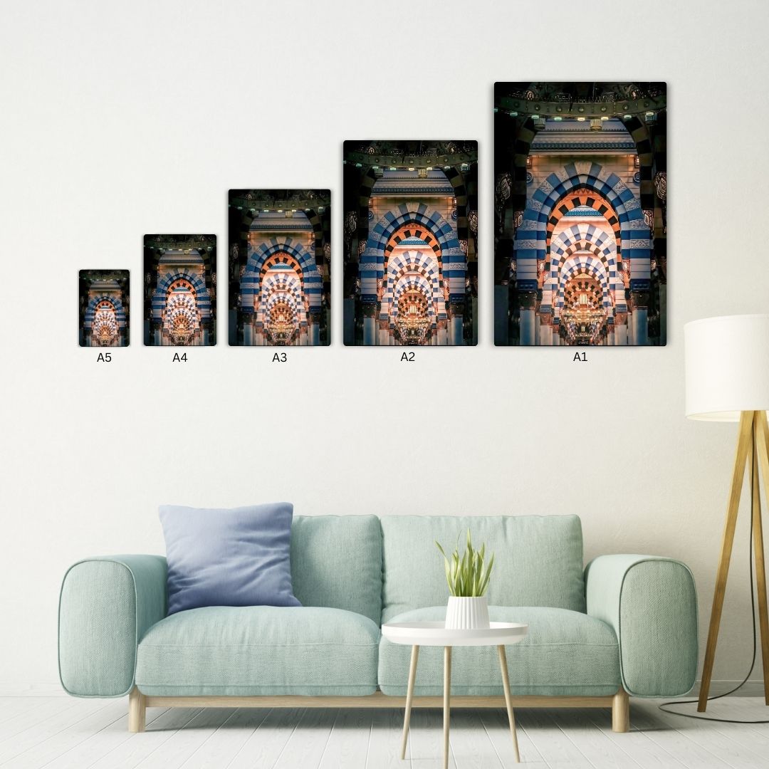 Arches of Masjid Nabawi (S.A.W.) Metal Poster