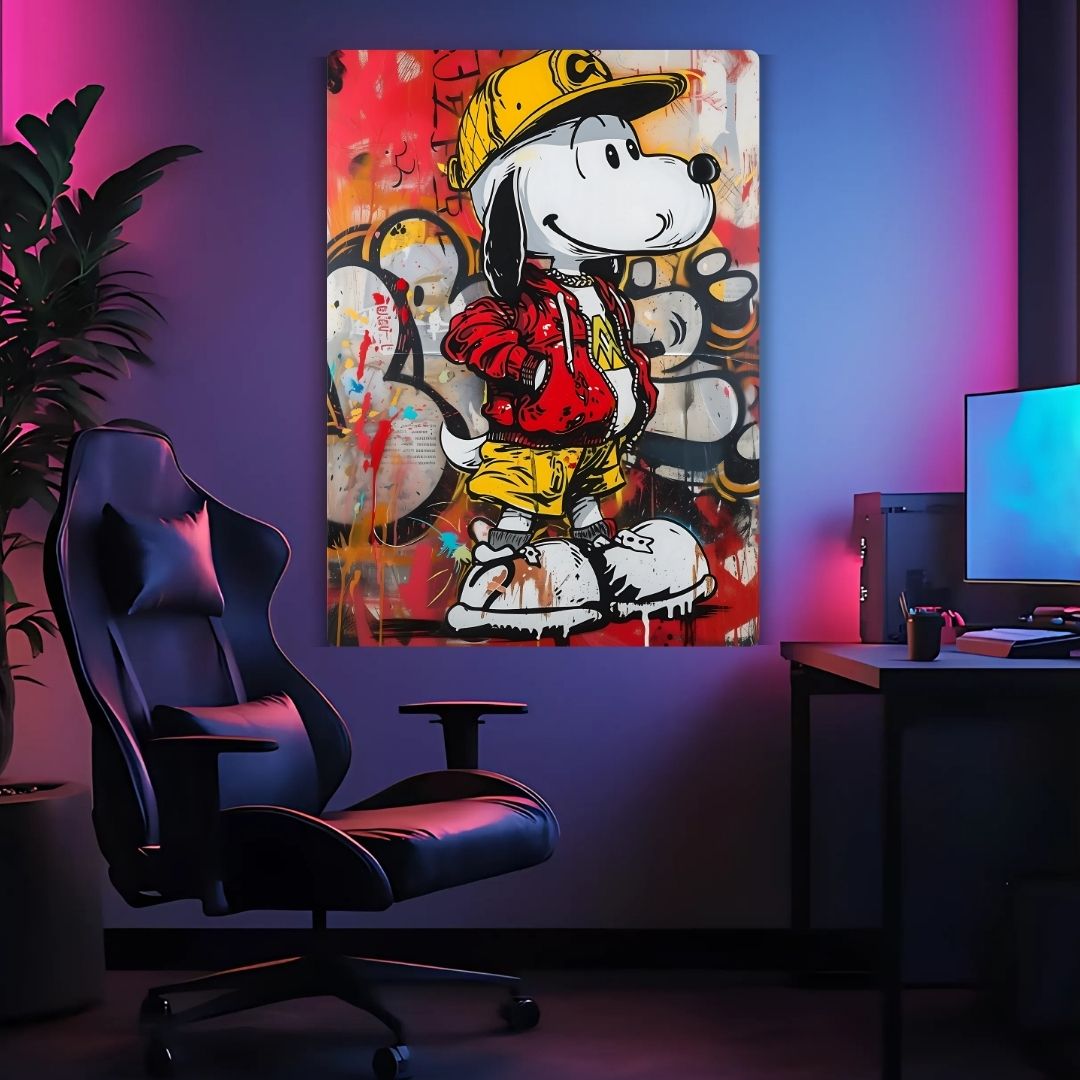 Modern Snoopy Metal Poster