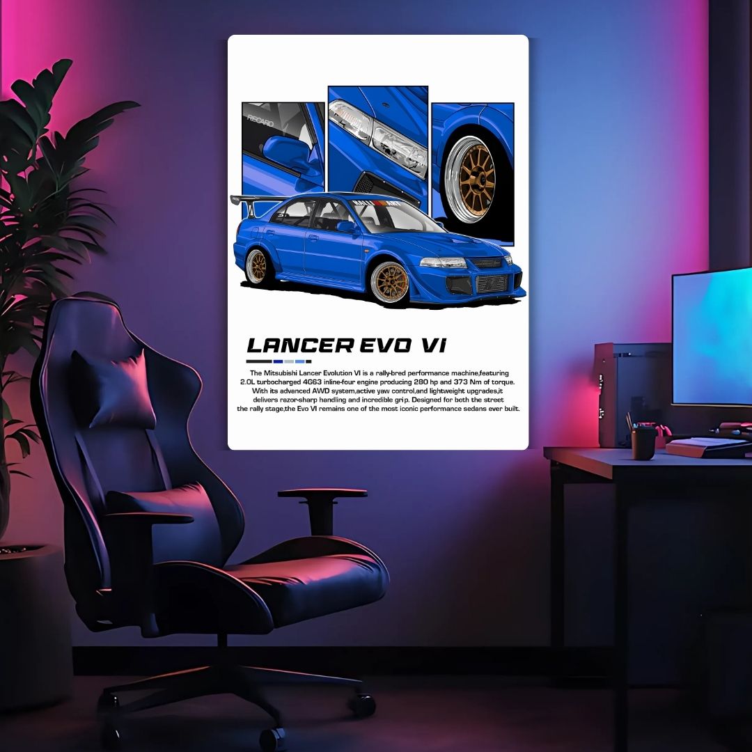 Lancer EVO VI Metal Poster