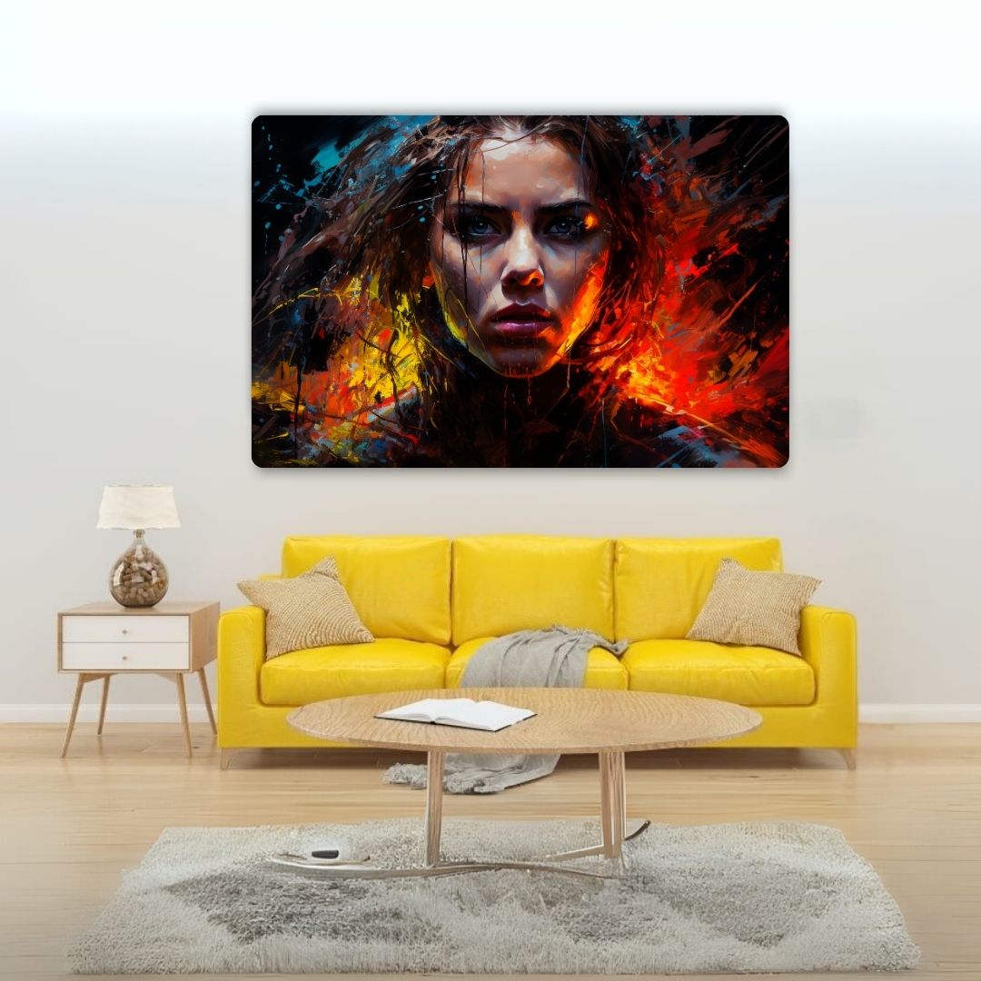 Black Widow's Gaze Metal Poster