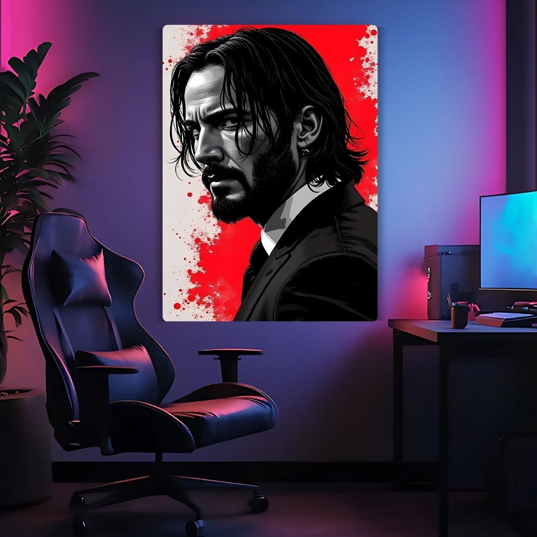 John Wick Metal Poster