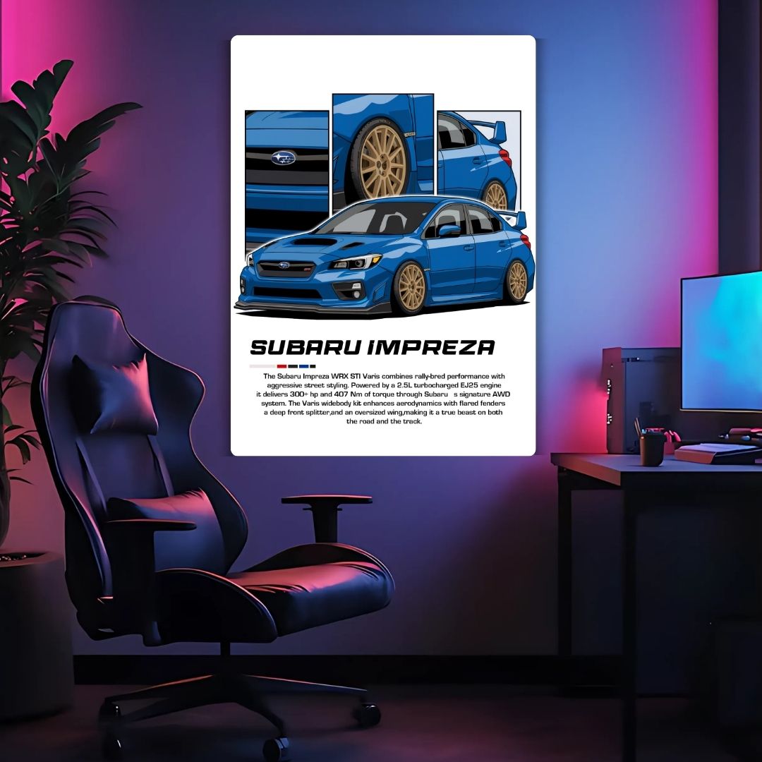 Subaru Impreza Metal Poster
