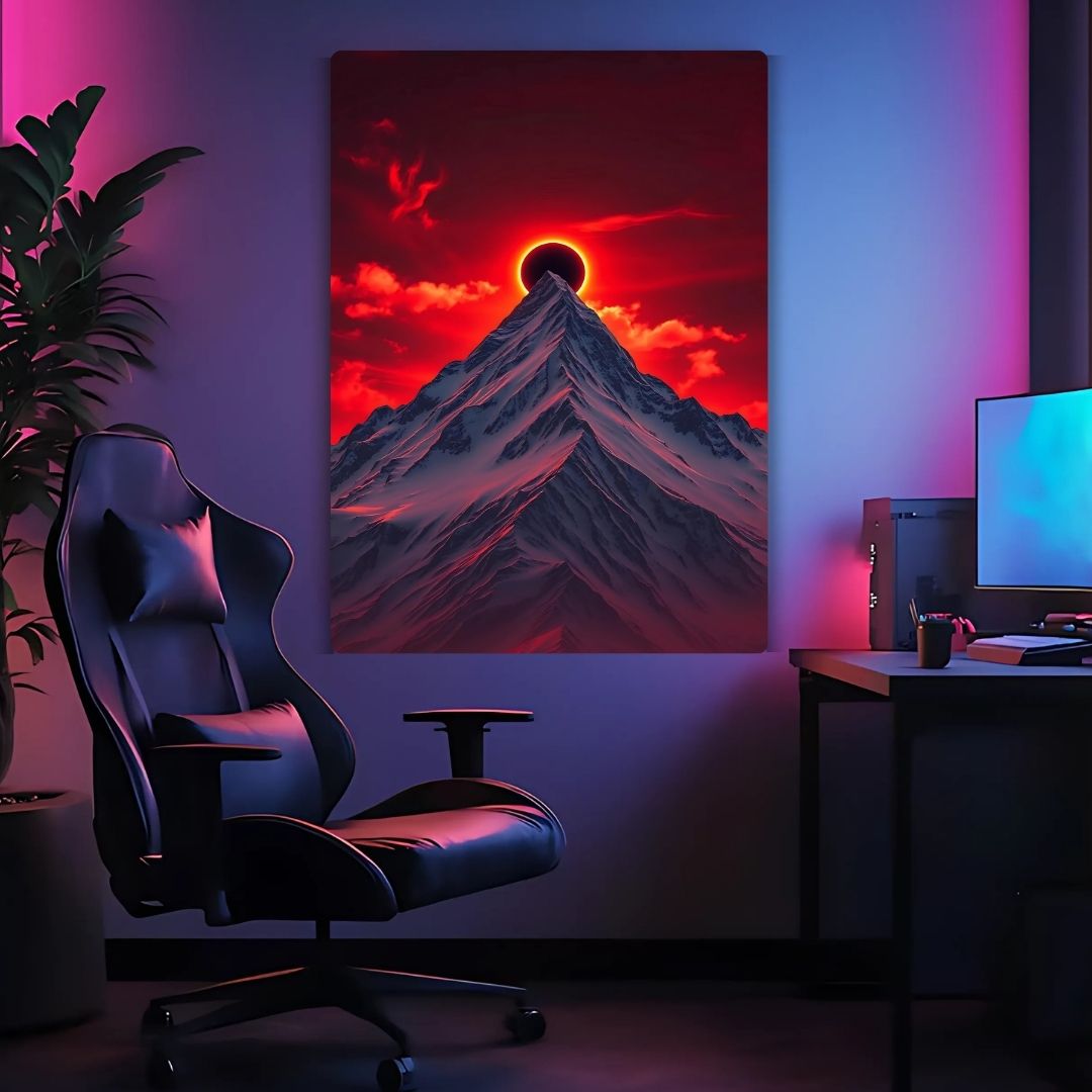 Red Mountain Metal Poster