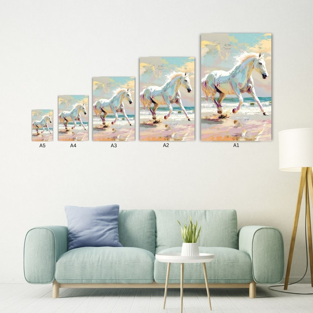 Pastel Horse Metal Poster