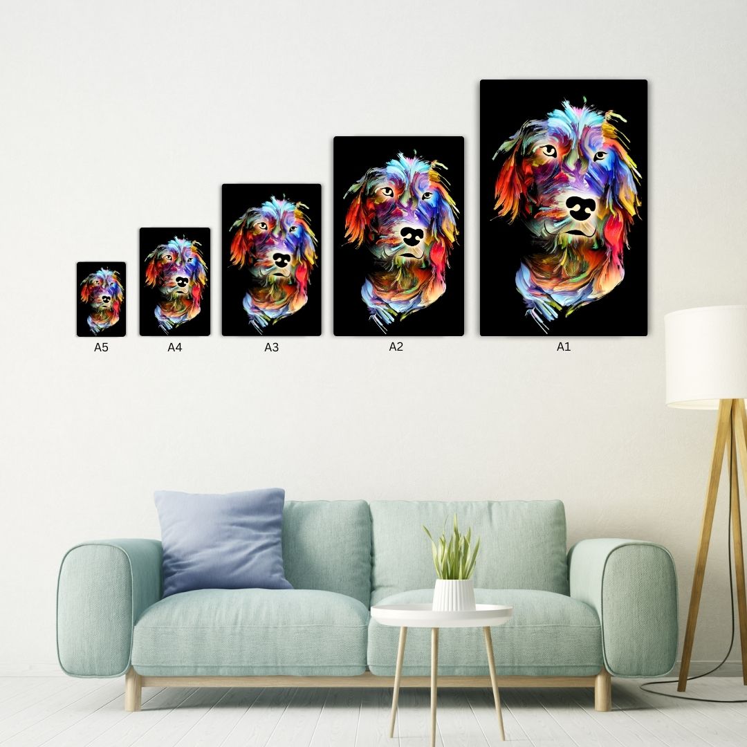 Abstract Dog Metal Poster