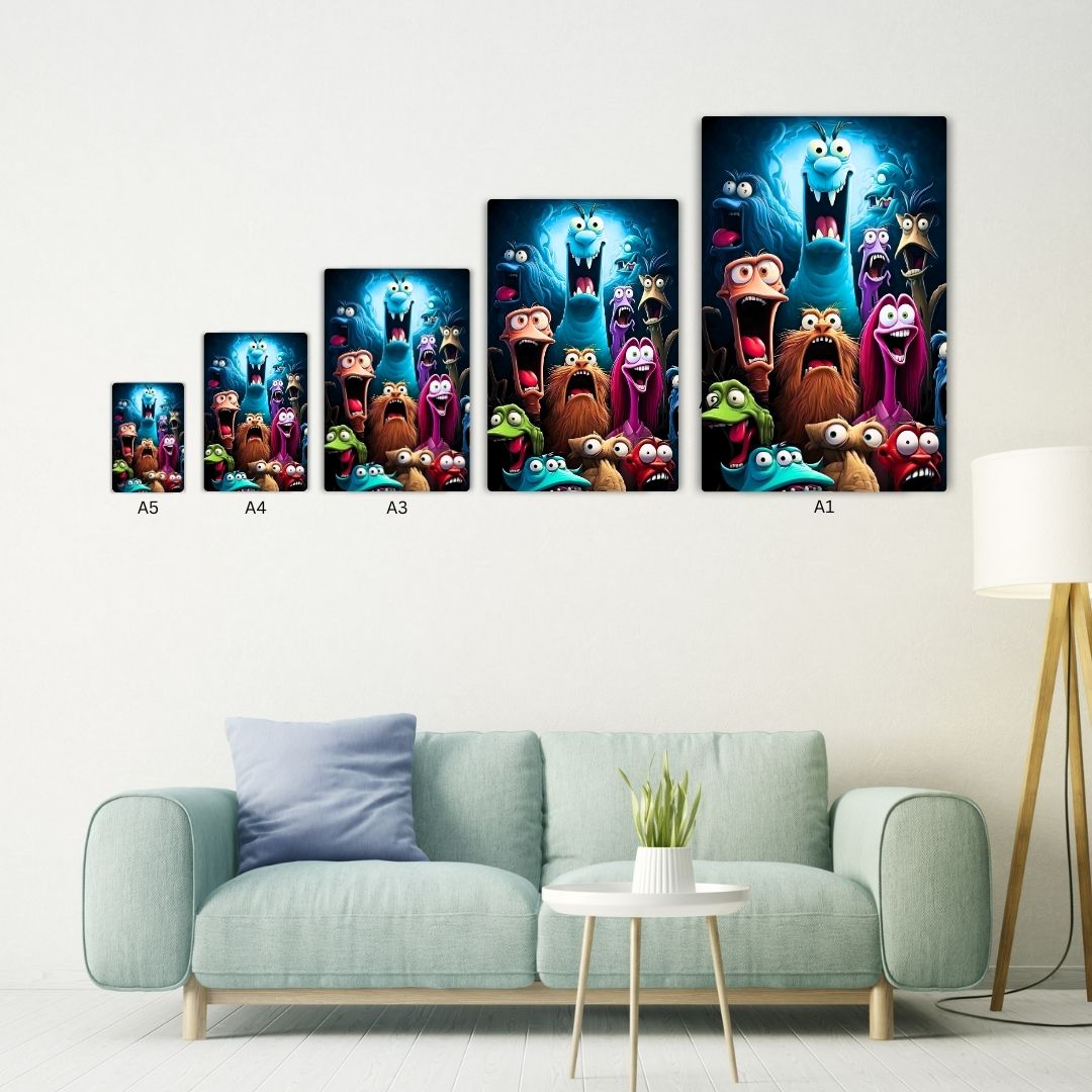 Monsters Metal Poster