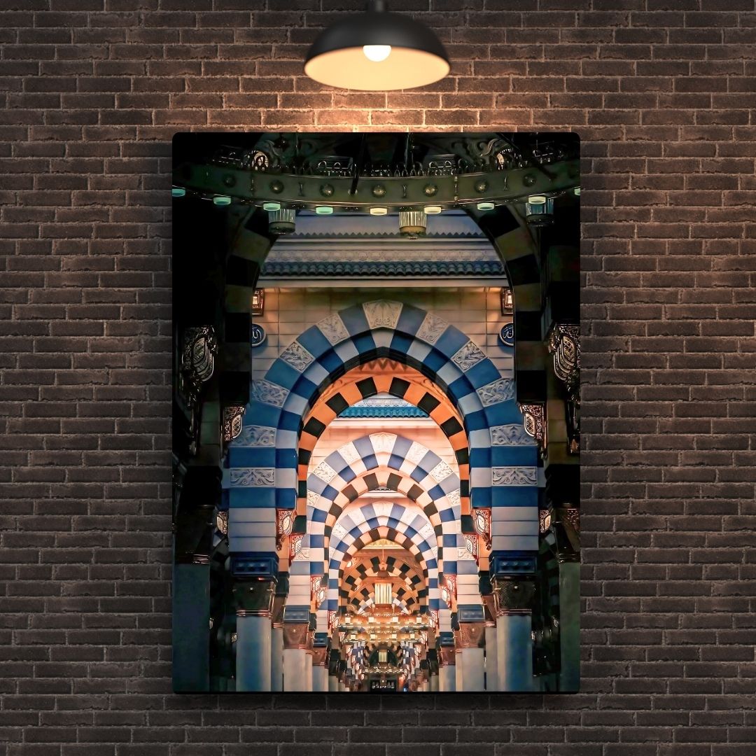Arches of Masjid Nabawi (S.A.W.) Metal Poster