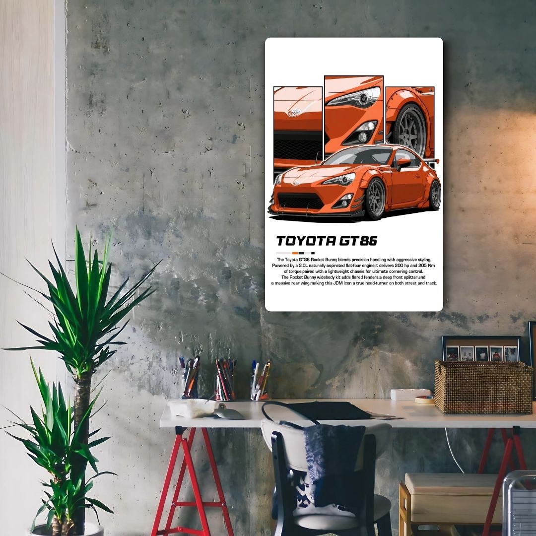 Toyota GT86 Metal Poster