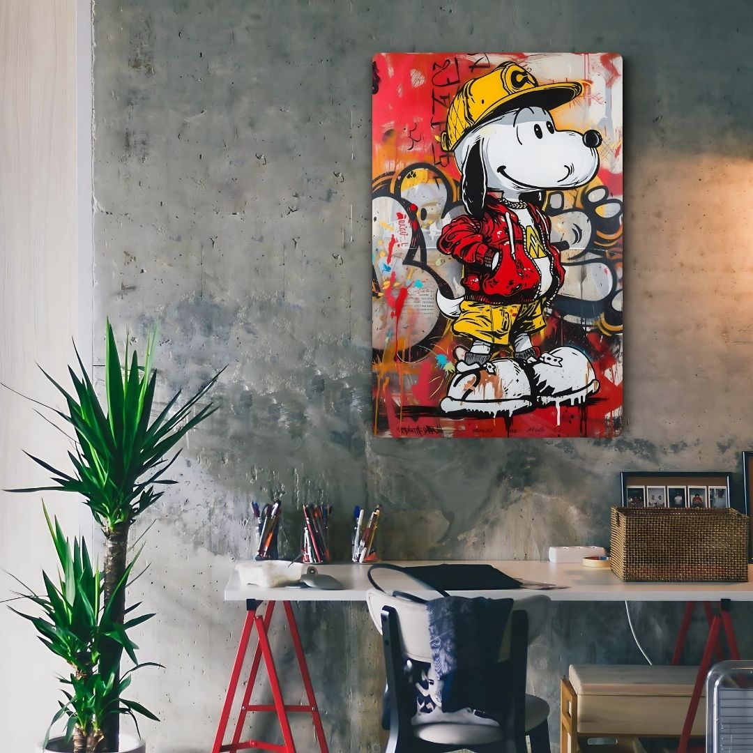 Modern Snoopy Metal Poster