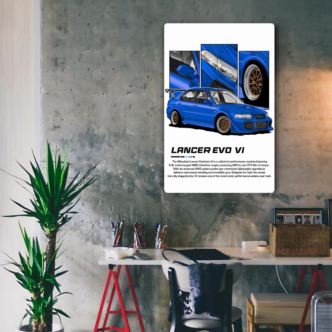 Lancer EVO VI Metal Poster