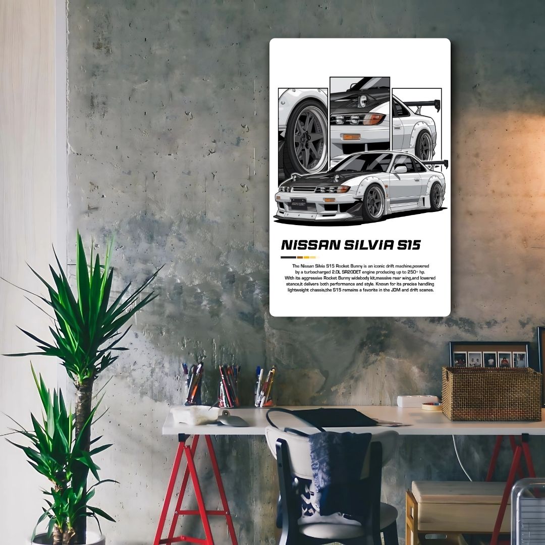 Nissan Silvia S15 Metal Poster