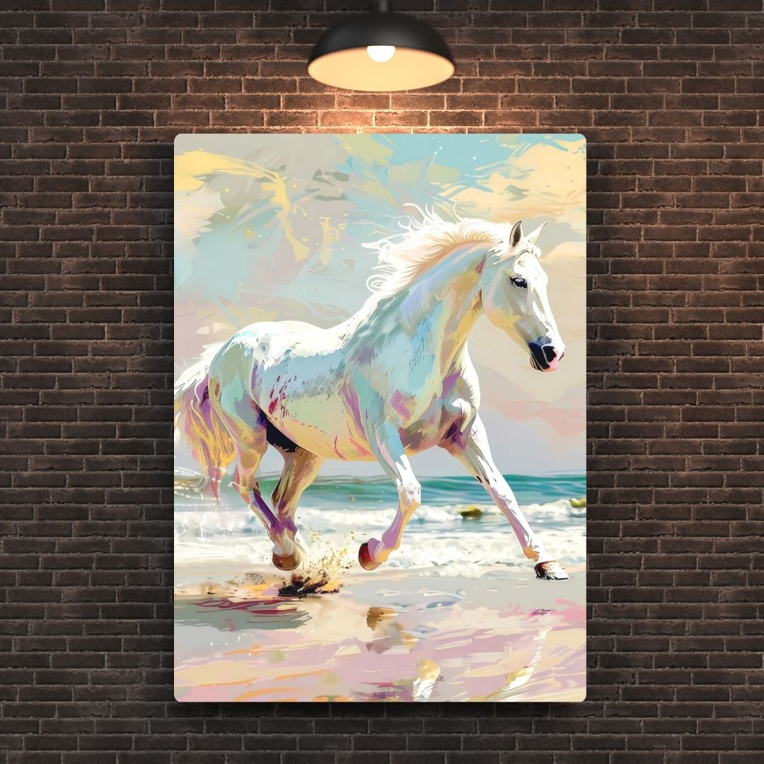 Pastel Horse Metal Poster