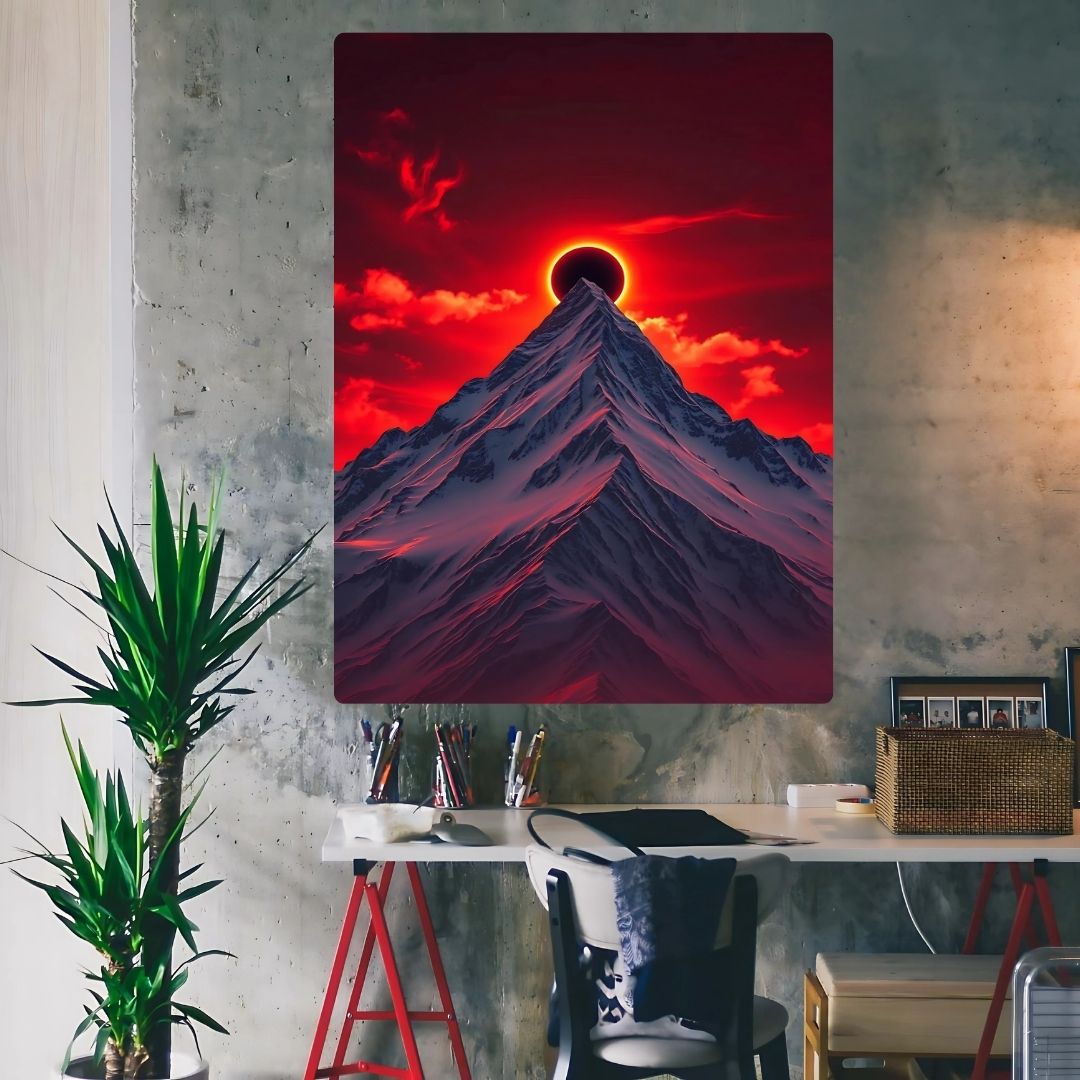 Red Mountain Metal Poster