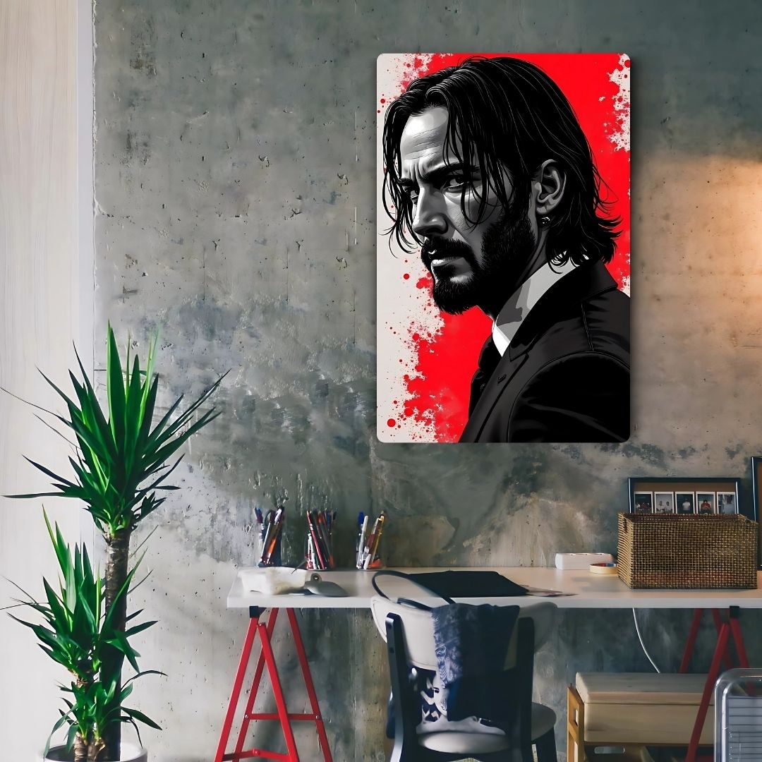 John Wick Metal Poster