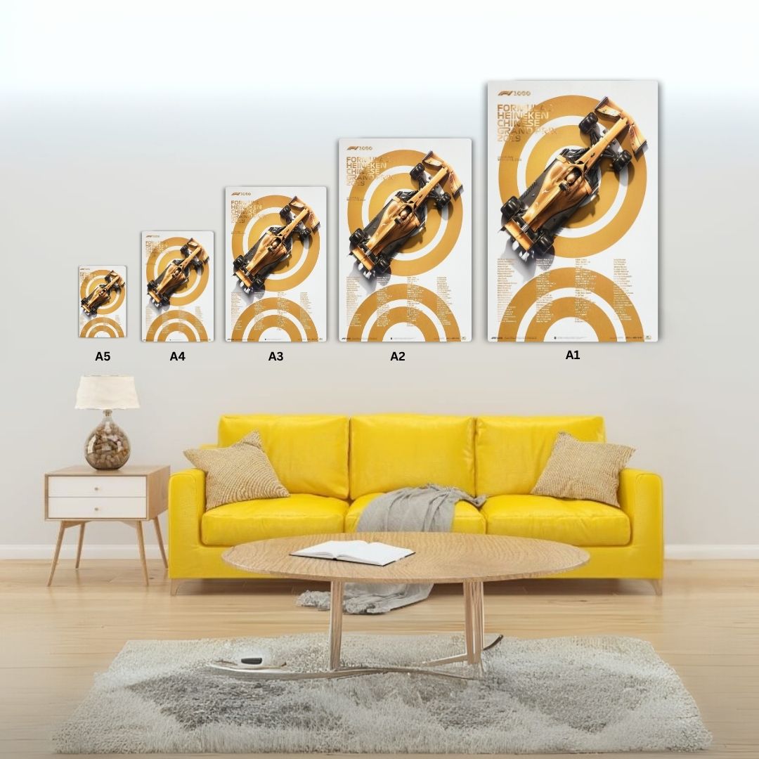 F1 1000th Race Celebration Metal Poster