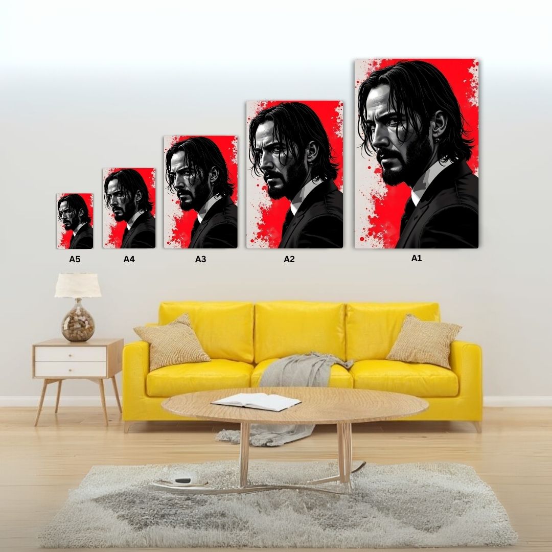 John Wick Metal Poster