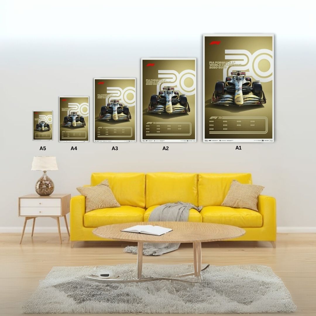F1 World Champions 2020-2029 Metal Poster