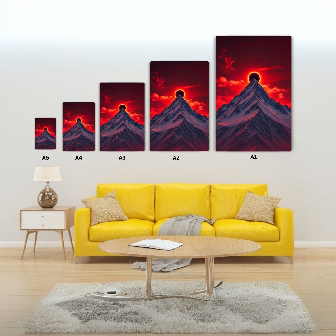 Red Mountain Metal Poster