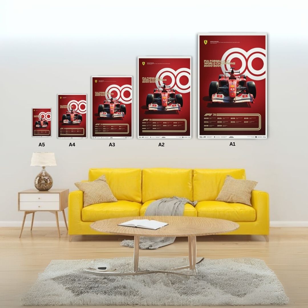 F1 World Champions 2000-2009 Metal Poster