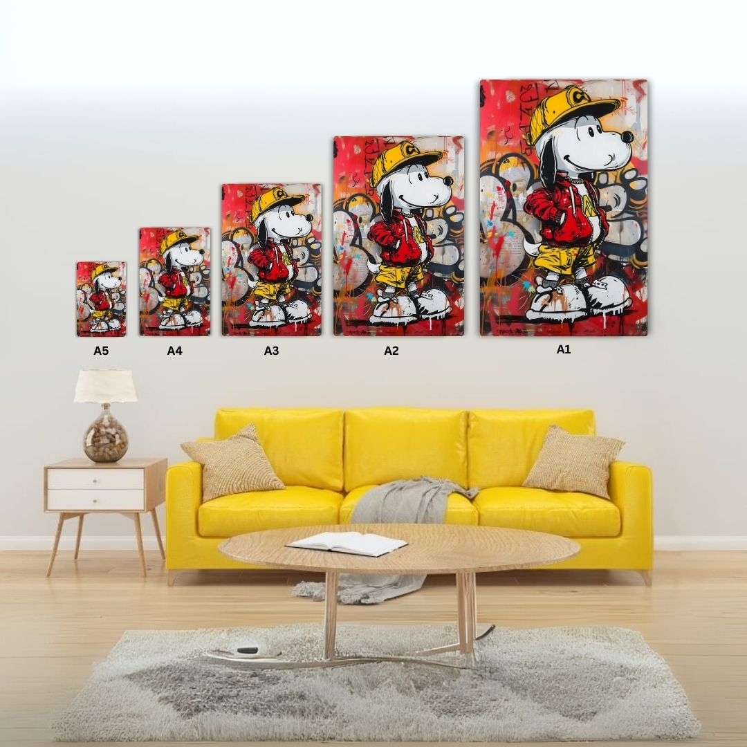 Modern Snoopy Metal Poster