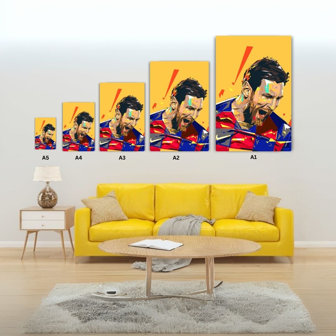 Messi The Goat Metal Poster