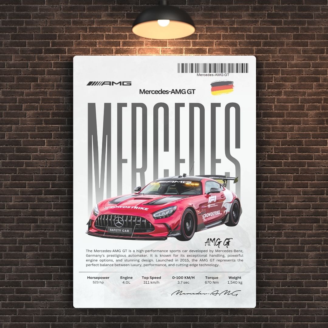 Mercedes-AMG GT Metal Poster