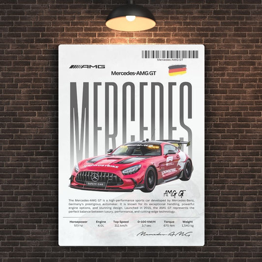 Mercedes-AMG GT Metal Poster