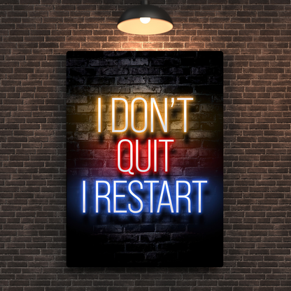 Restart Metal Poster