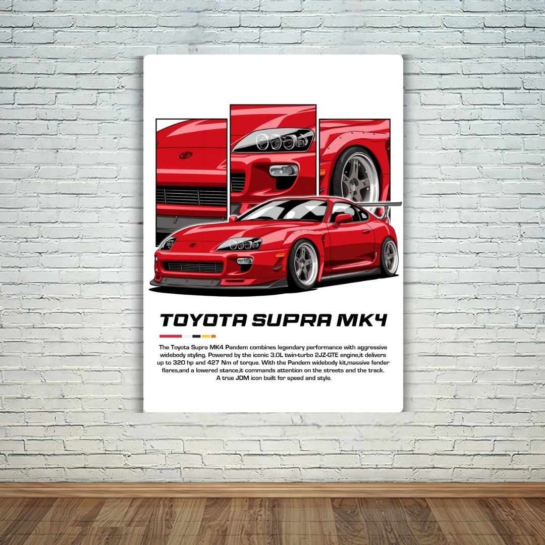 Toyota Supra MK4 Metal Poster