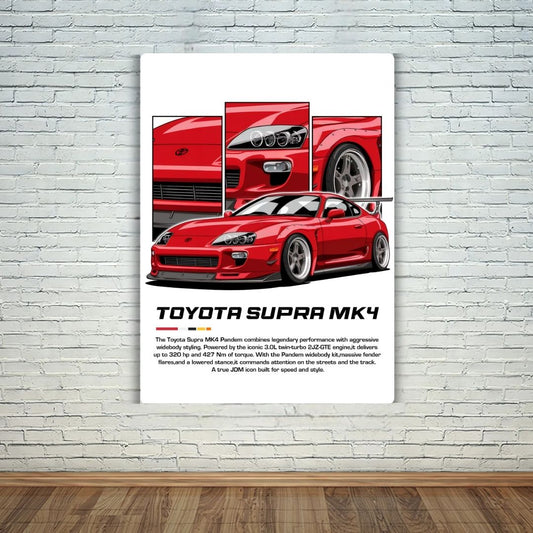 Toyota Supra MK4 Metal Poster