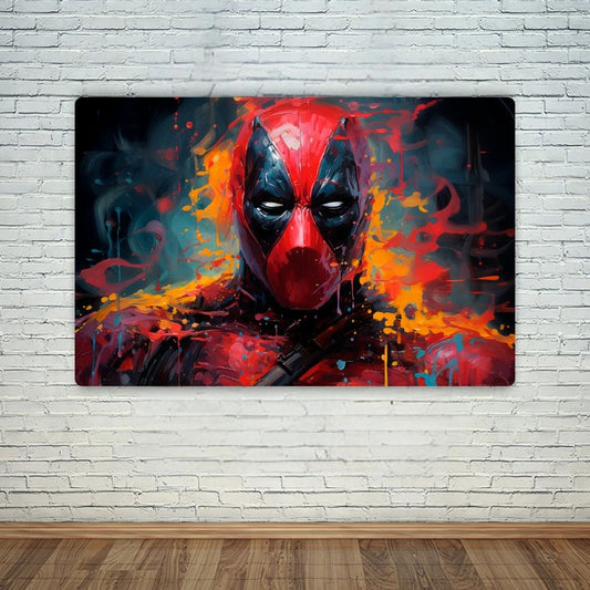 Abstract Deadpool Metal Poster