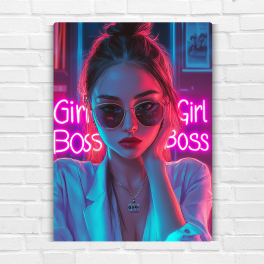Boss Girl Metal Poster