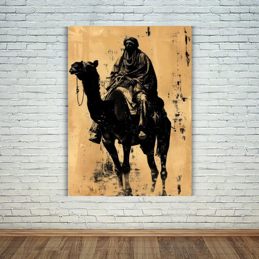 Camel Rider Metal Poster