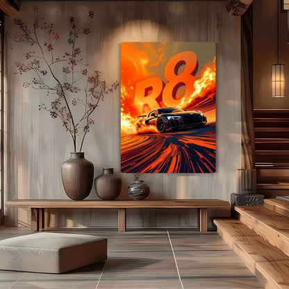 Audi R8 Metal Poster