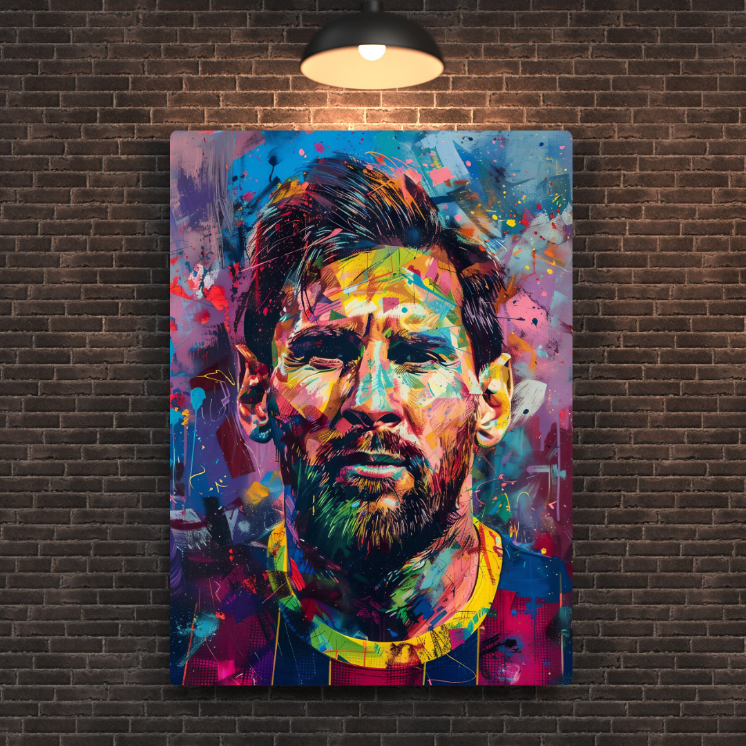 Messi Art Metal Poster