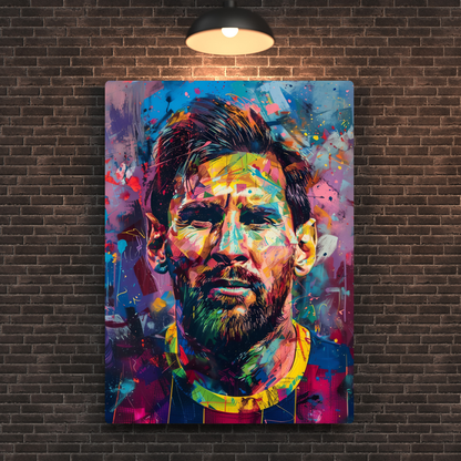Messi Art Metal Poster