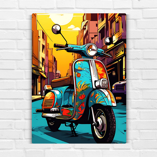 Scooter Art Metal Poster